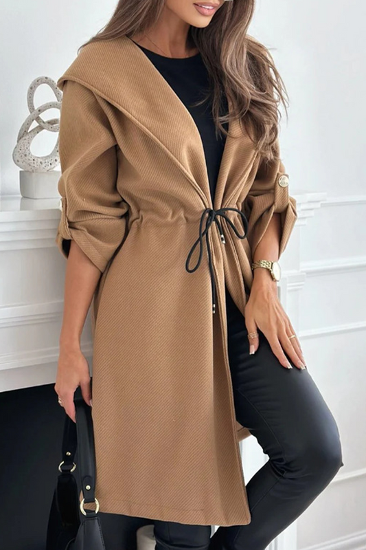 Jacinta | Daily stylish hooded lace-up drawstring outerwear