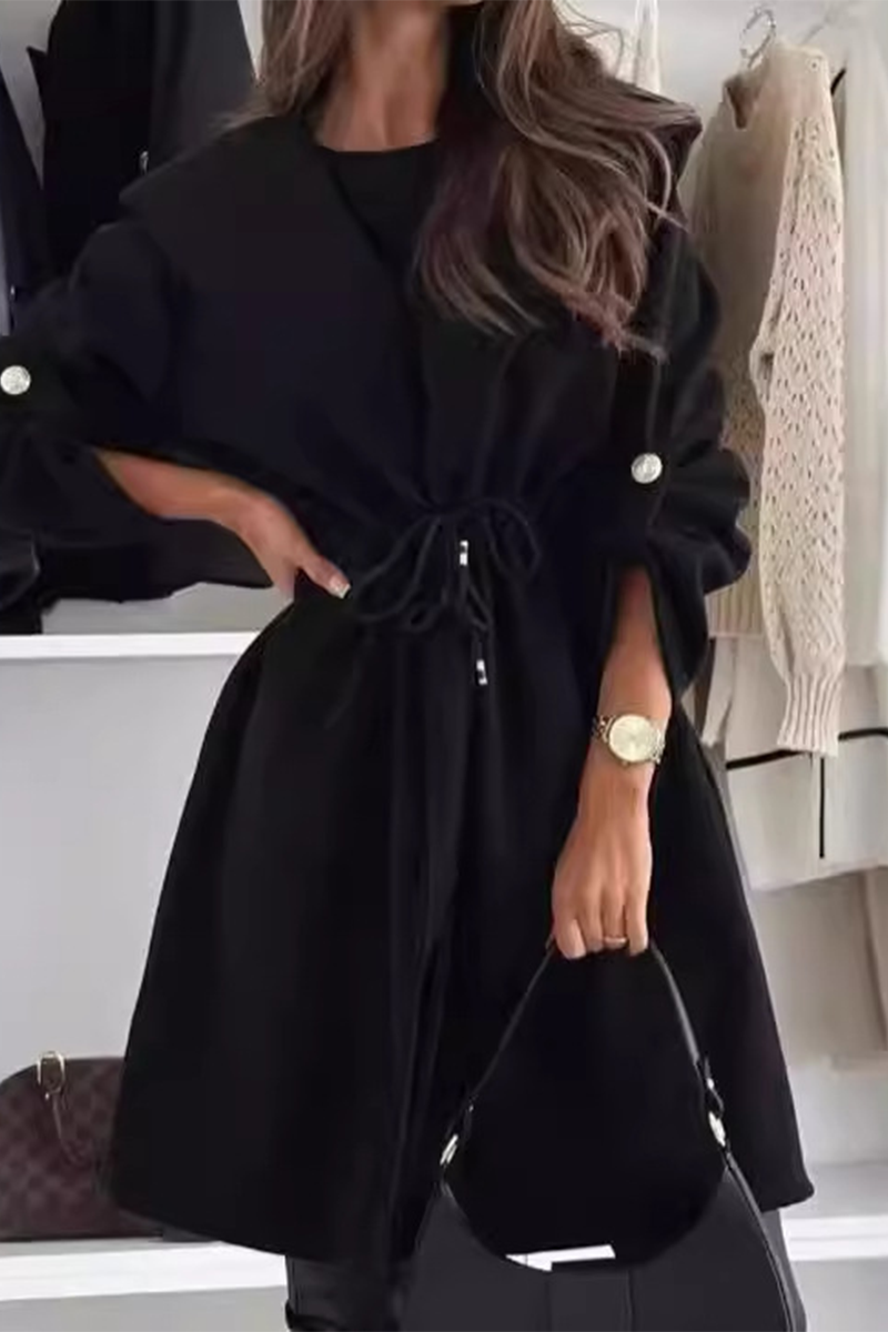Jacinta | Daily stylish hooded lace-up drawstring outerwear