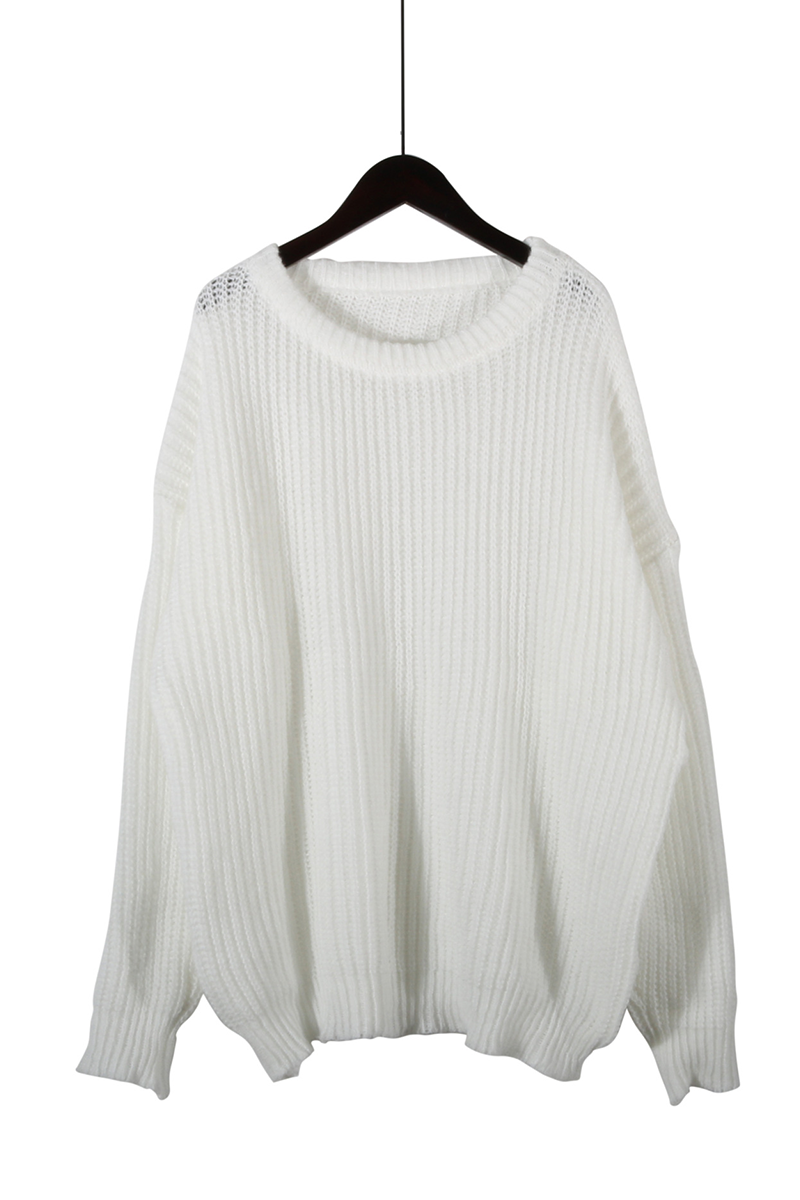 Janet | Casual daily woven O-neck sweaters