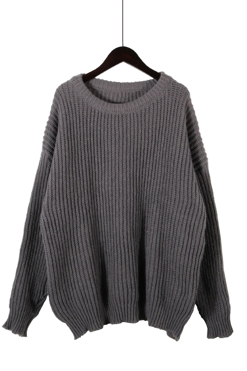 Janet | Casual daily woven O-neck sweaters