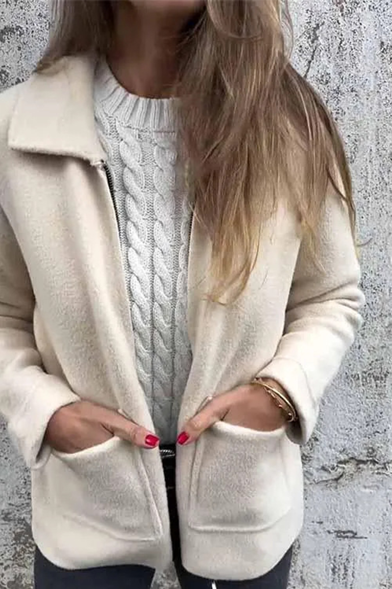 Jantina | Casual outerwear with pocket turn-down collar