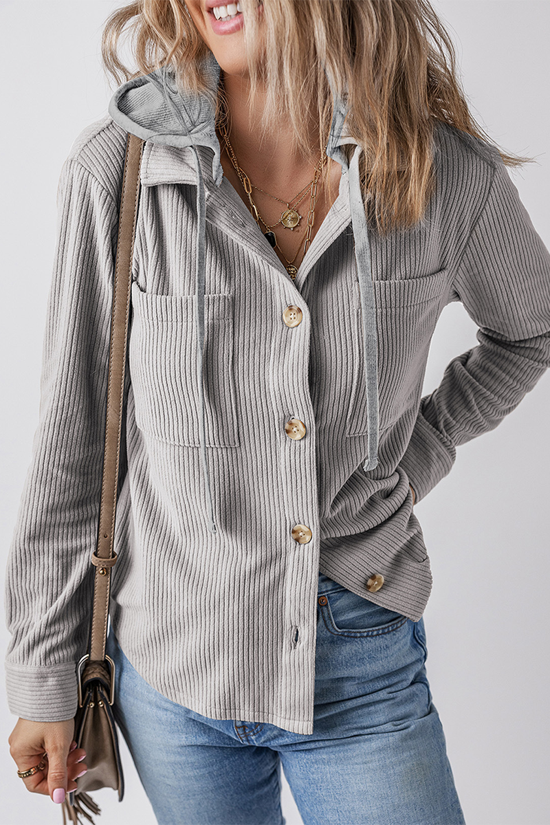 Ana Maria | Stylish contrast hooded jacket for women