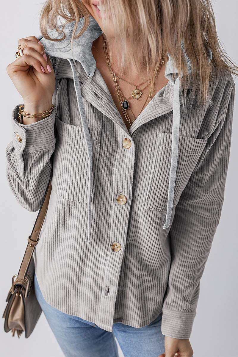 Ana Maria | Stylish contrast hooded jacket for women