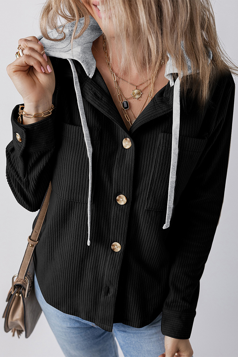 Ana Maria | Stylish contrast hooded jacket for women