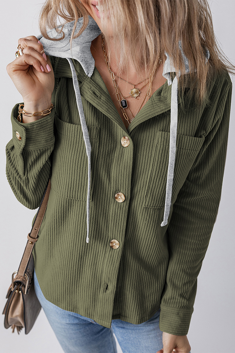 Ana Maria | Stylish contrast hooded jacket for women
