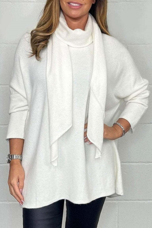 Julia | Casual plain basic tops with shawl collar