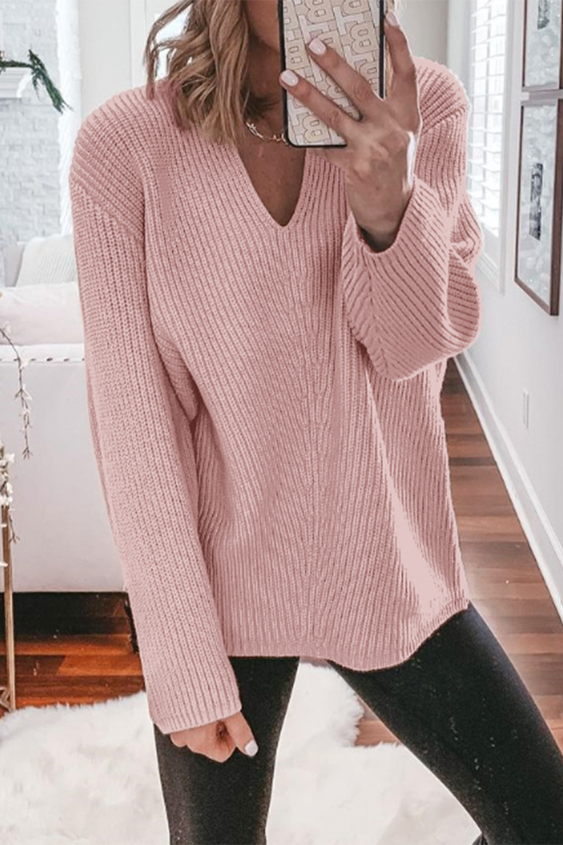 Josephine | Casual solid color V-neck sweaters