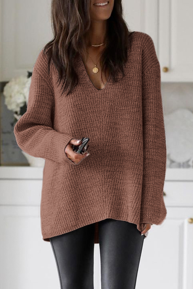 Josephine | Casual solid color V-neck sweaters