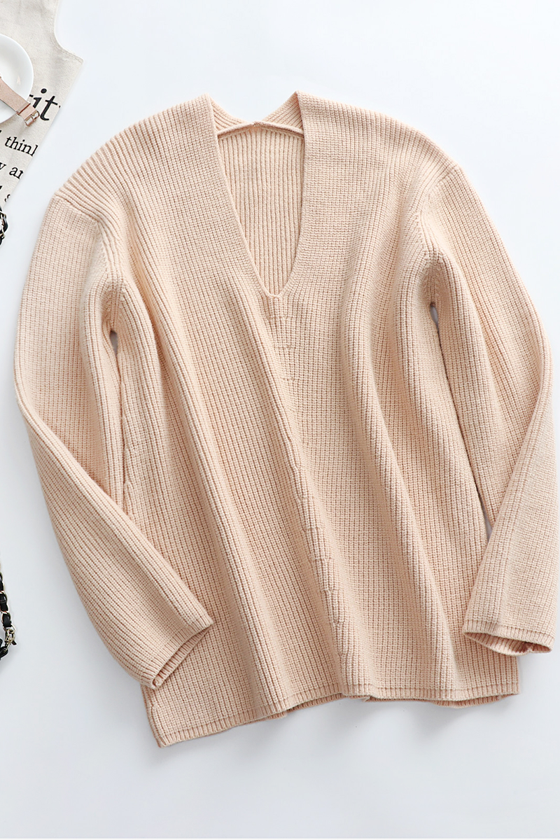 Josephine | Casual solid color V-neck sweaters