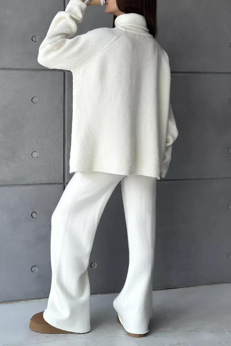 Karla | Casual daily long sleeve two piece suit with zip collar