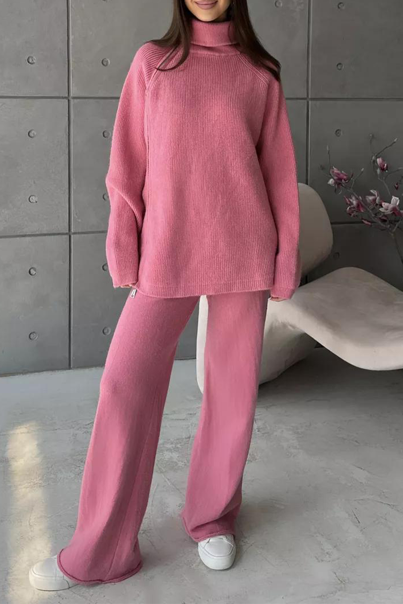Karla | Casual daily long sleeve two piece suit with zip collar