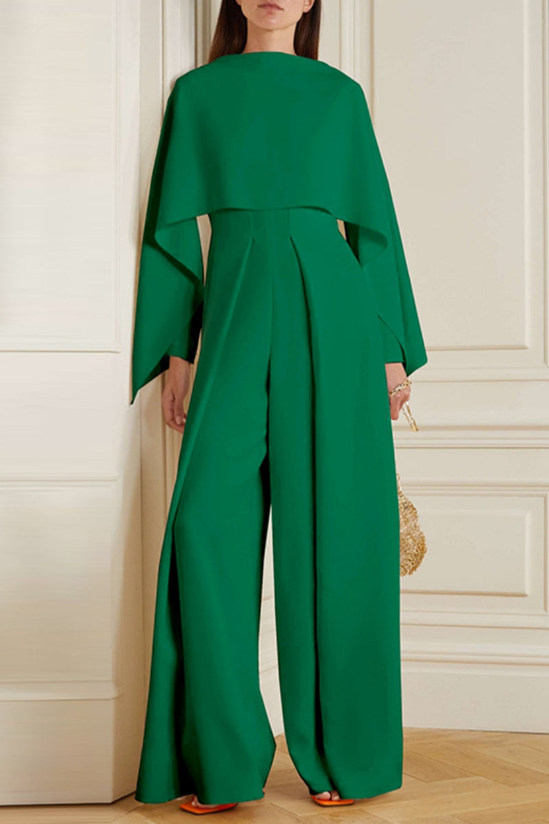 Katja | Casual O-neck patchwork jumpsuits with regular fit