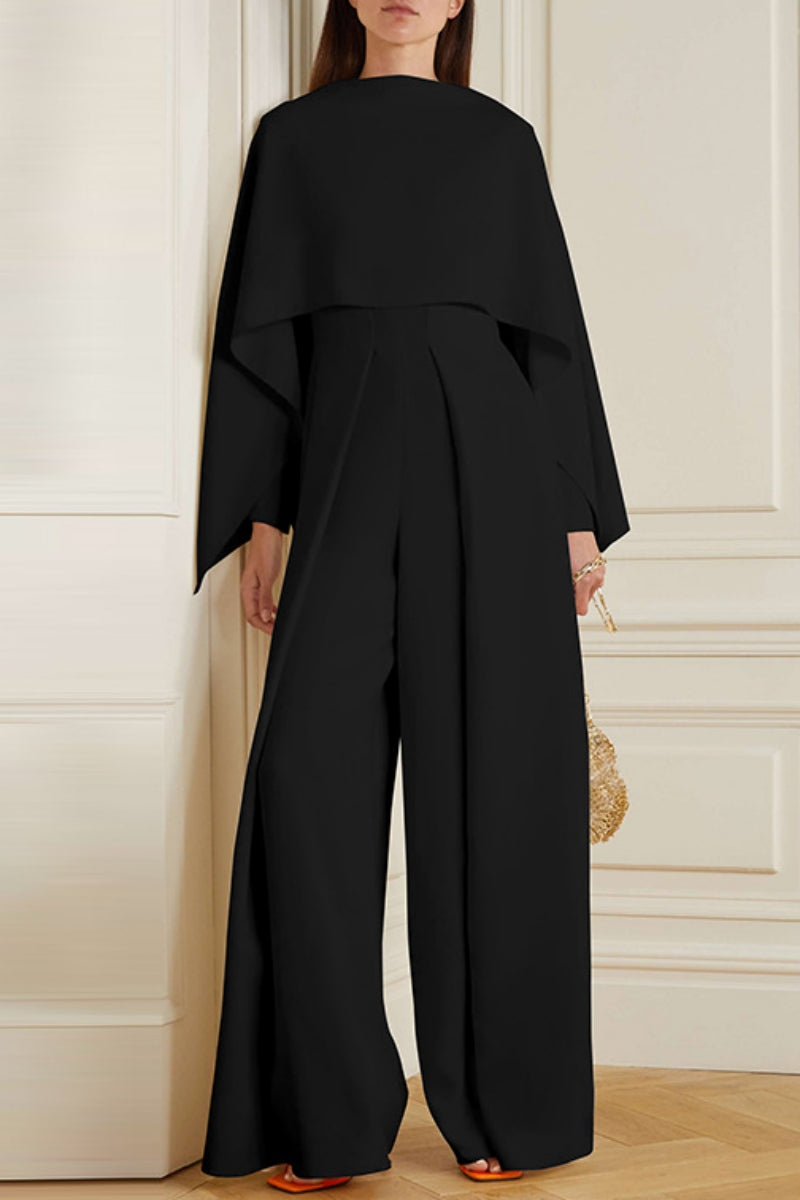 Katja | Casual O-neck patchwork jumpsuits with regular fit