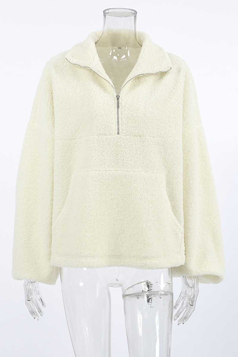 Kendra | Casual hoodie with zip and turn-down collar for everyday wear
