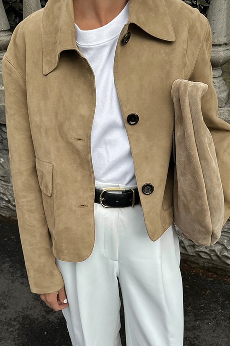 Katrin | Casual everyday outerwear with buttons and turn-down collar