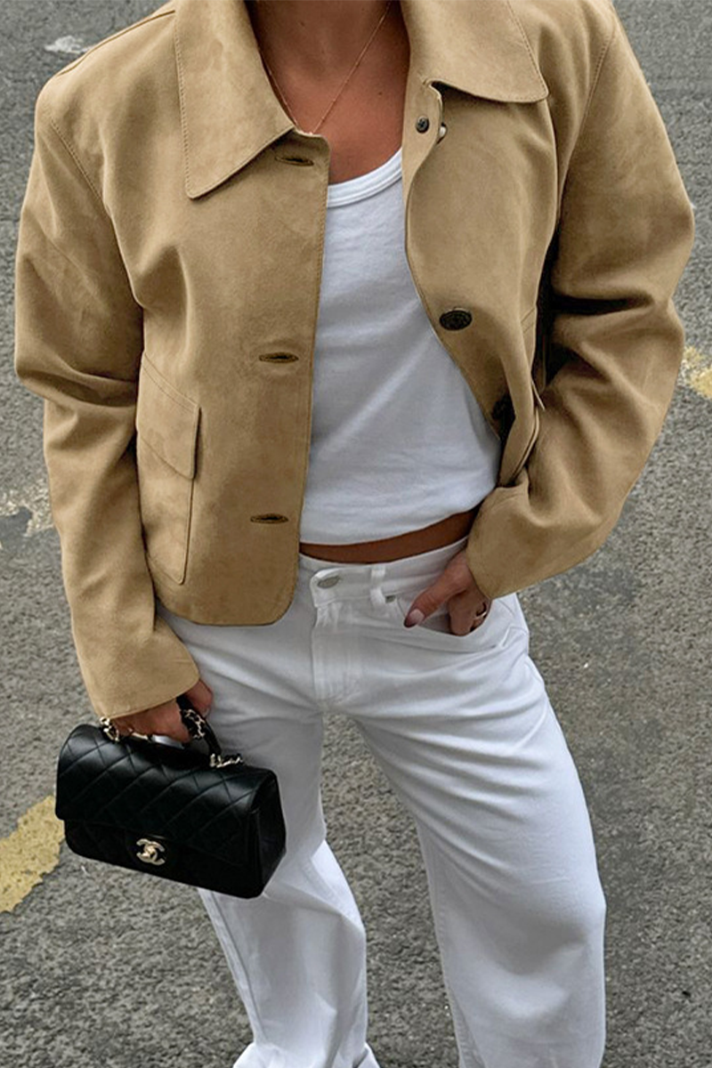 Katrin | Casual everyday outerwear with buttons and turn-down collar