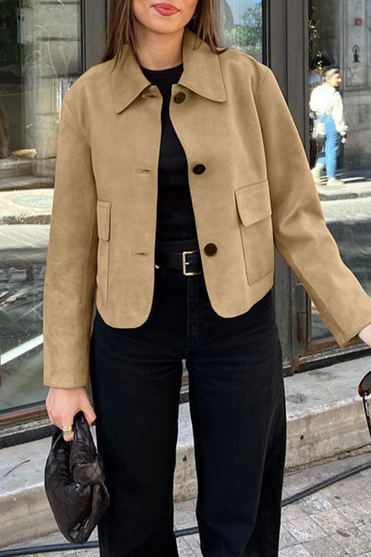 Katrin | Casual everyday outerwear with buttons and turn-down collar