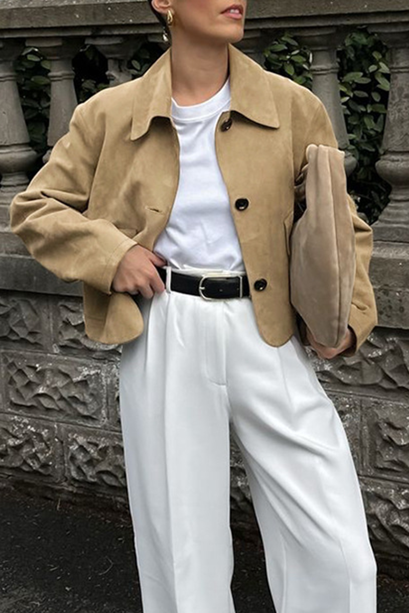 Katrin | Casual everyday outerwear with buttons and turn-down collar