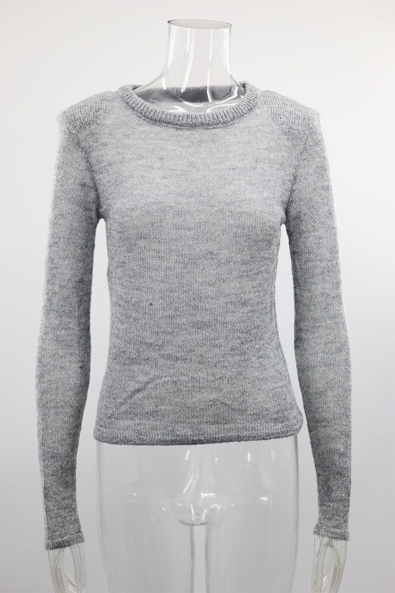 Kitty | Casual solid color sheer O-neck tops