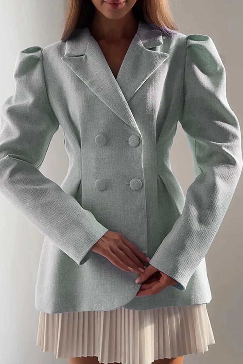 Kristina | Casual buttons, reversible collar, long sleeves, two piece