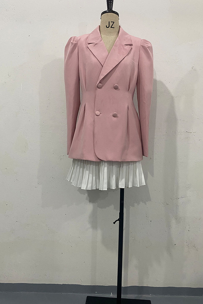 Kristina | Casual buttons, reversible collar, long sleeves, two piece