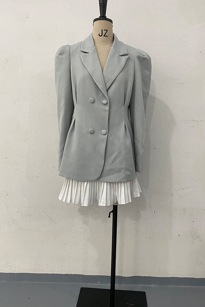 Kristina | Casual buttons, reversible collar, long sleeves, two piece