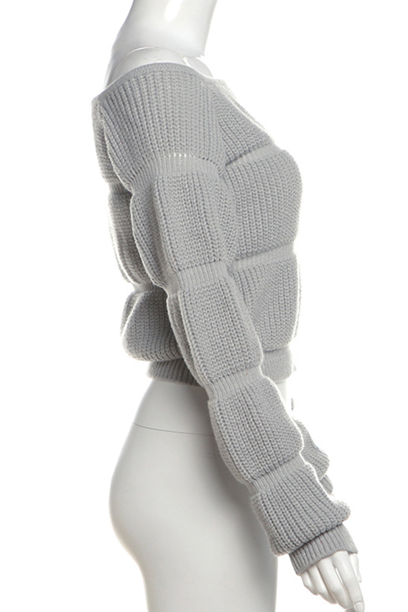 Laurien | Casual off-the-shoulder patchwork sweaters