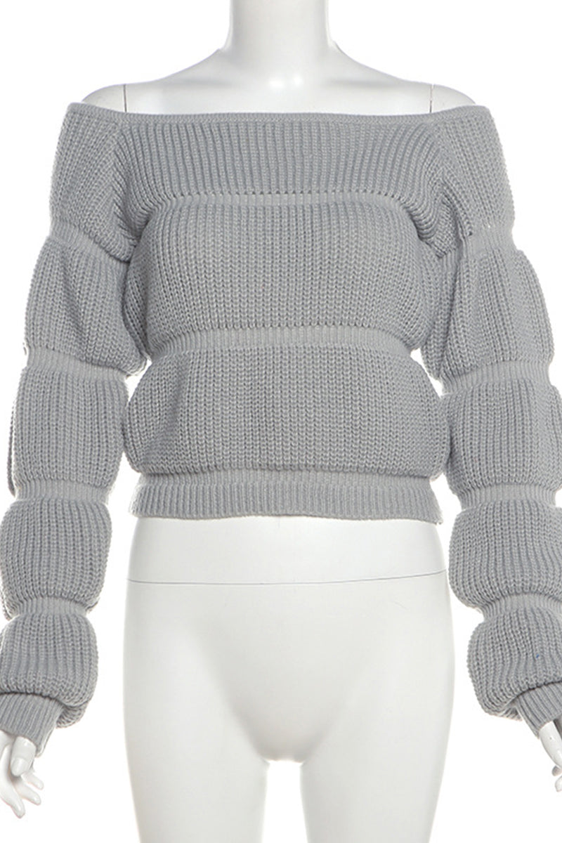 Laurien | Casual off-the-shoulder patchwork sweaters