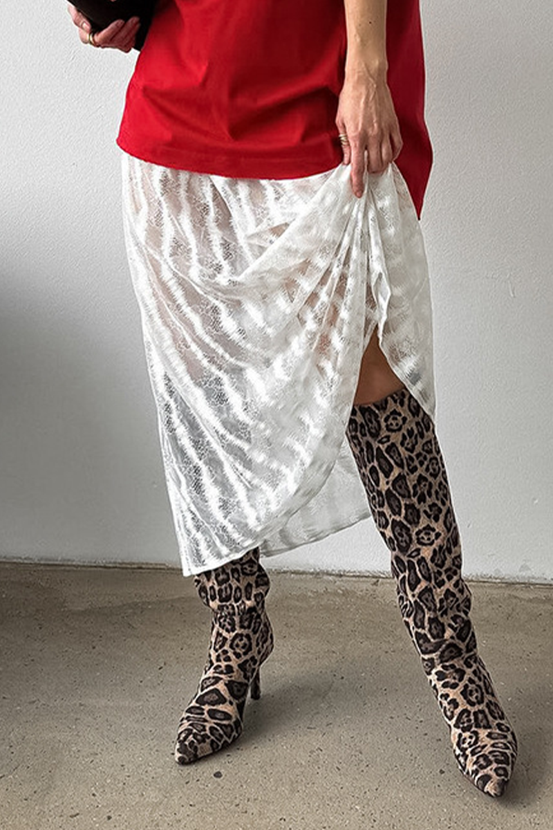 Leila | Sexy hollow-out see-through loose A-type high waist pants