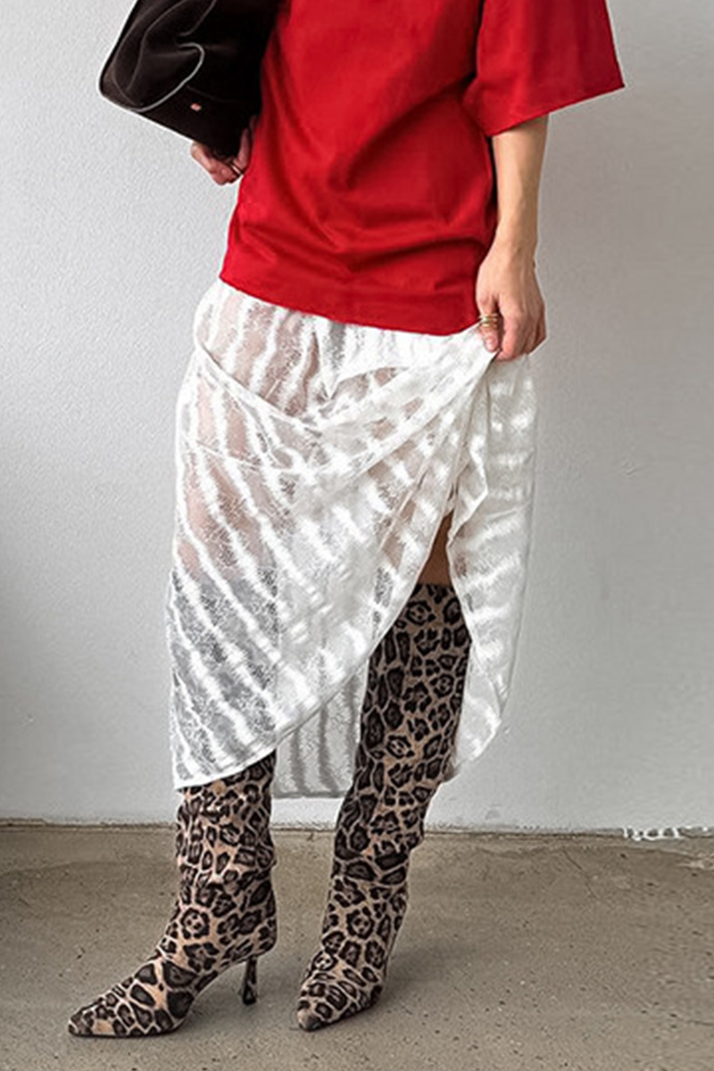 Leila | Sexy hollow-out see-through loose A-type high waist pants