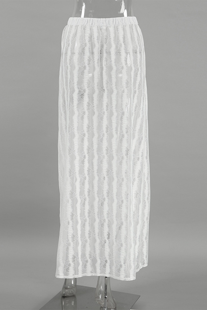 Leila | Sexy hollow-out see-through loose A-type high waist pants