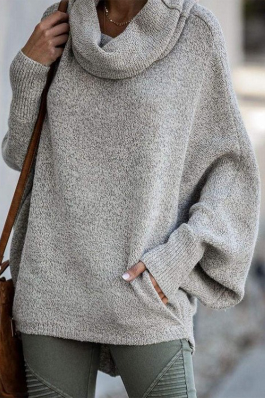 Leonor | Casual, daily sweaters with pocket shawl collar