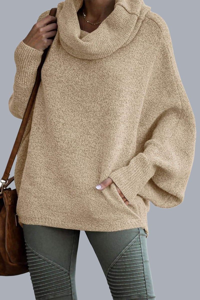 Leonor | Casual, daily sweaters with pocket shawl collar