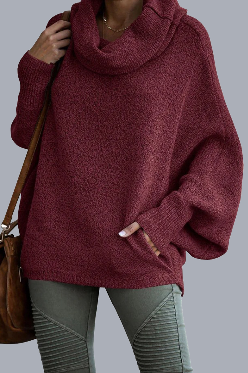 Leonor | Casual, daily sweaters with pocket shawl collar