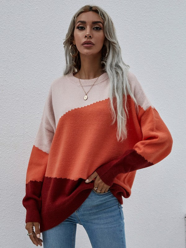 Bianca | Women's sweater with long sleeves and a round neck