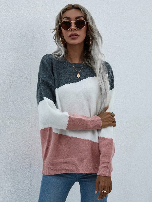 Bianca | Women's sweater with long sleeves and a round neck