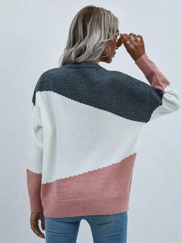 Bianca | Women's sweater with long sleeves and a round neck