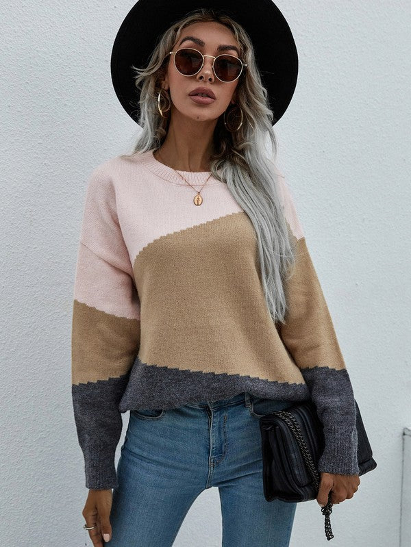 Bianca | Women's sweater with long sleeves and a round neck
