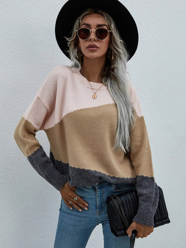Bianca | Women's sweater with long sleeves and a round neck