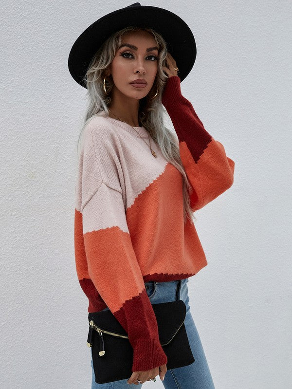 Bianca | Women's sweater with long sleeves and a round neck