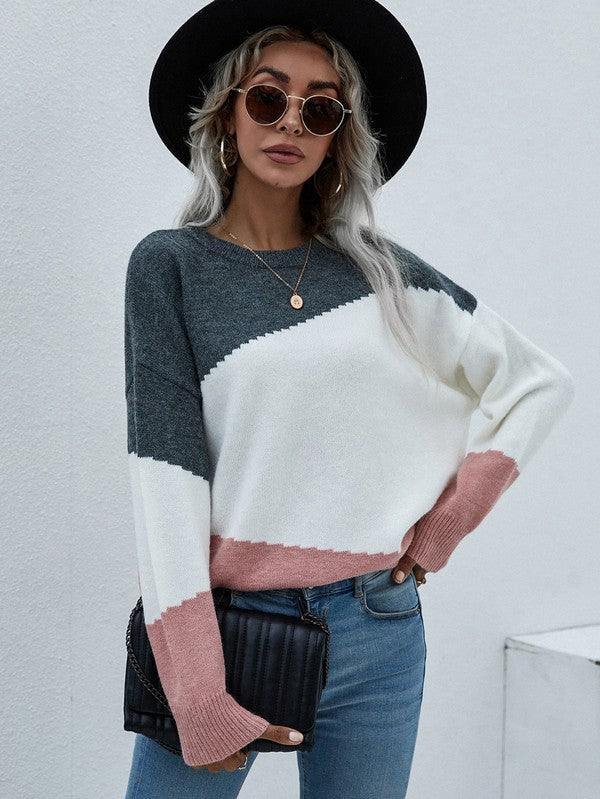 Bianca | Women's sweater with long sleeves and a round neck