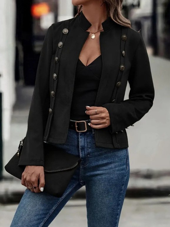 Nadine | Long sleeve suede jacket