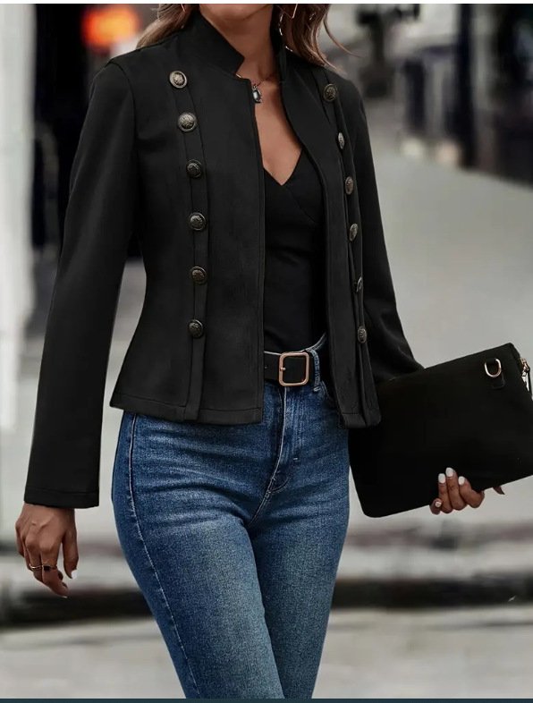 Nadine | Long sleeve suede jacket