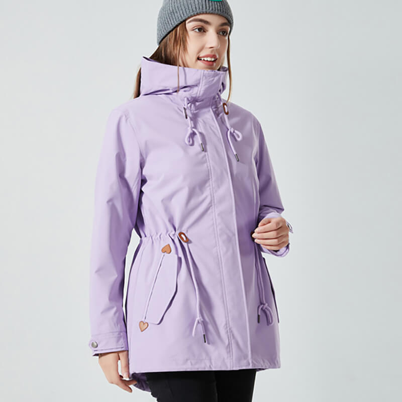 Ileana | Essential hooded jacket with zip waist