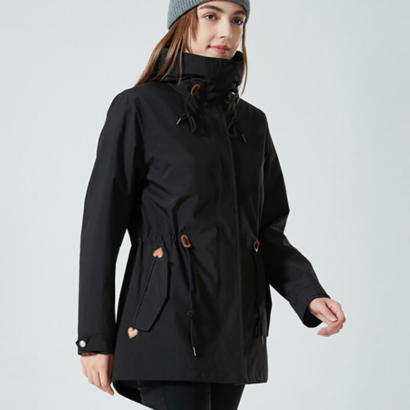 Ileana | Essential hooded jacket with zip waist
