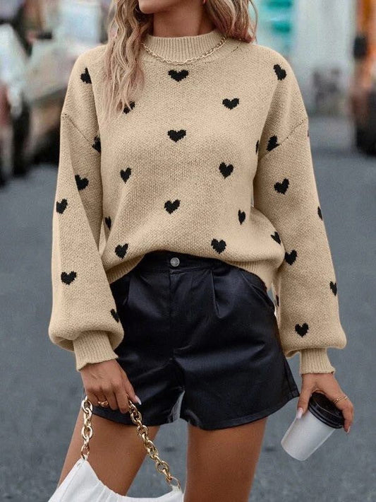 Lucía | All-over heart sweater