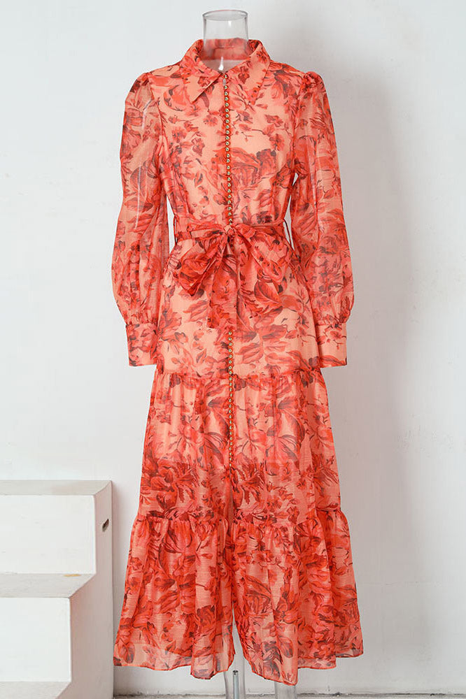 Silvia® | Maxi Dress With Balloon Sleeves And Print