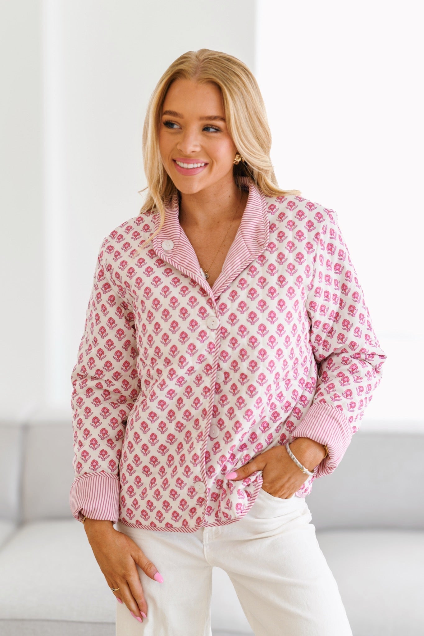 Krystel® | Printed Quilted Jacket