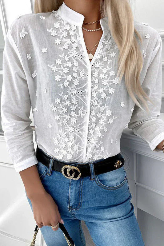 Matilda® | Elegant Embroidered Lace Blouse