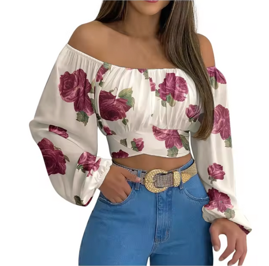 Rosella® | Off-The-Shoulder Crop Top